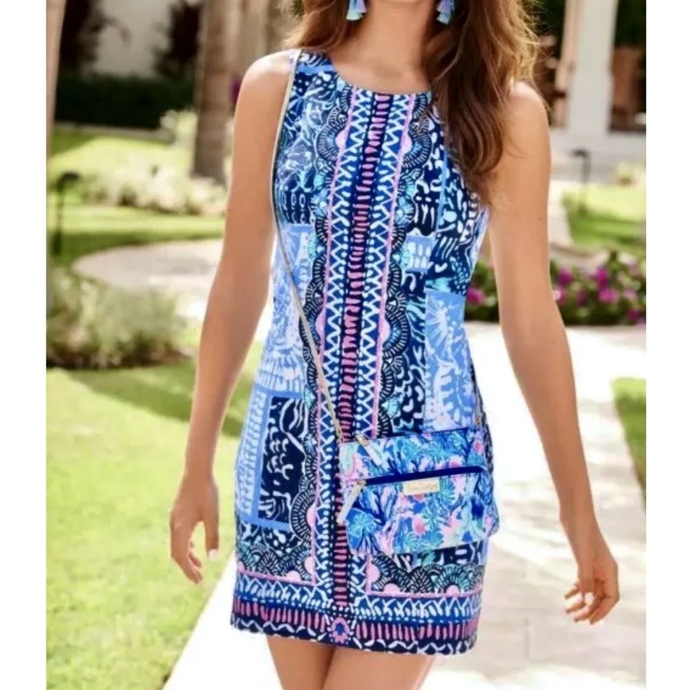 Lilly Pulitzer NWT Mila Dress Indigo Leied Back $198 Size 0
